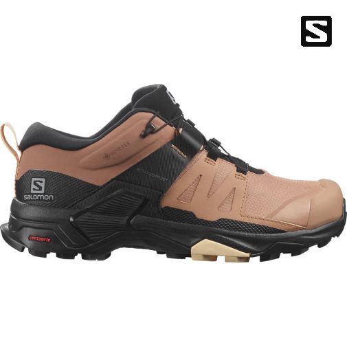 Brown / Black Salomon X Ultra 4 GTX Women's Hiking Shoes | PH 98256V